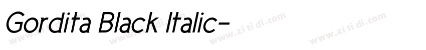 Gordita Black Italic字体转换